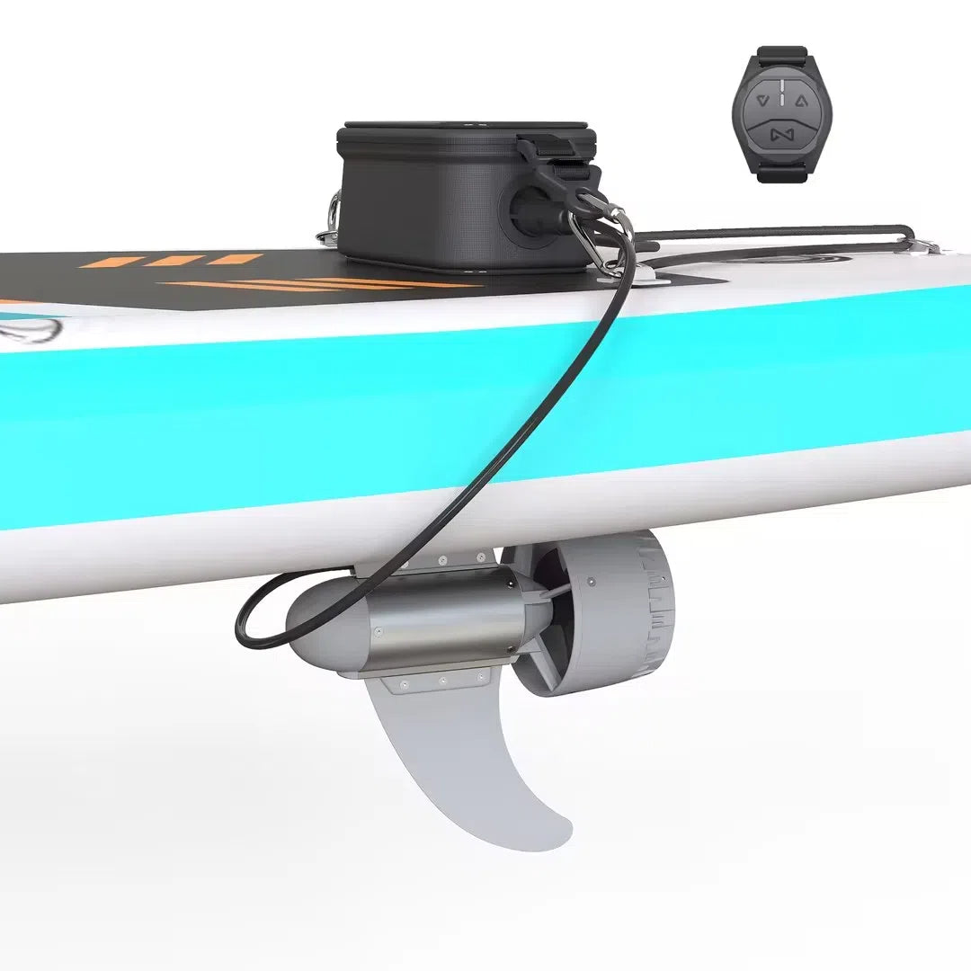 Y02 Elektrische Finne | 500 W Motor | Max. Schub 10 kg/22 lbs | Max. Ausdauer 180 Minuten (36 Ah) | Max. Ganggeschwindigkeit 8 km/h, Fernbedienung einstellbar