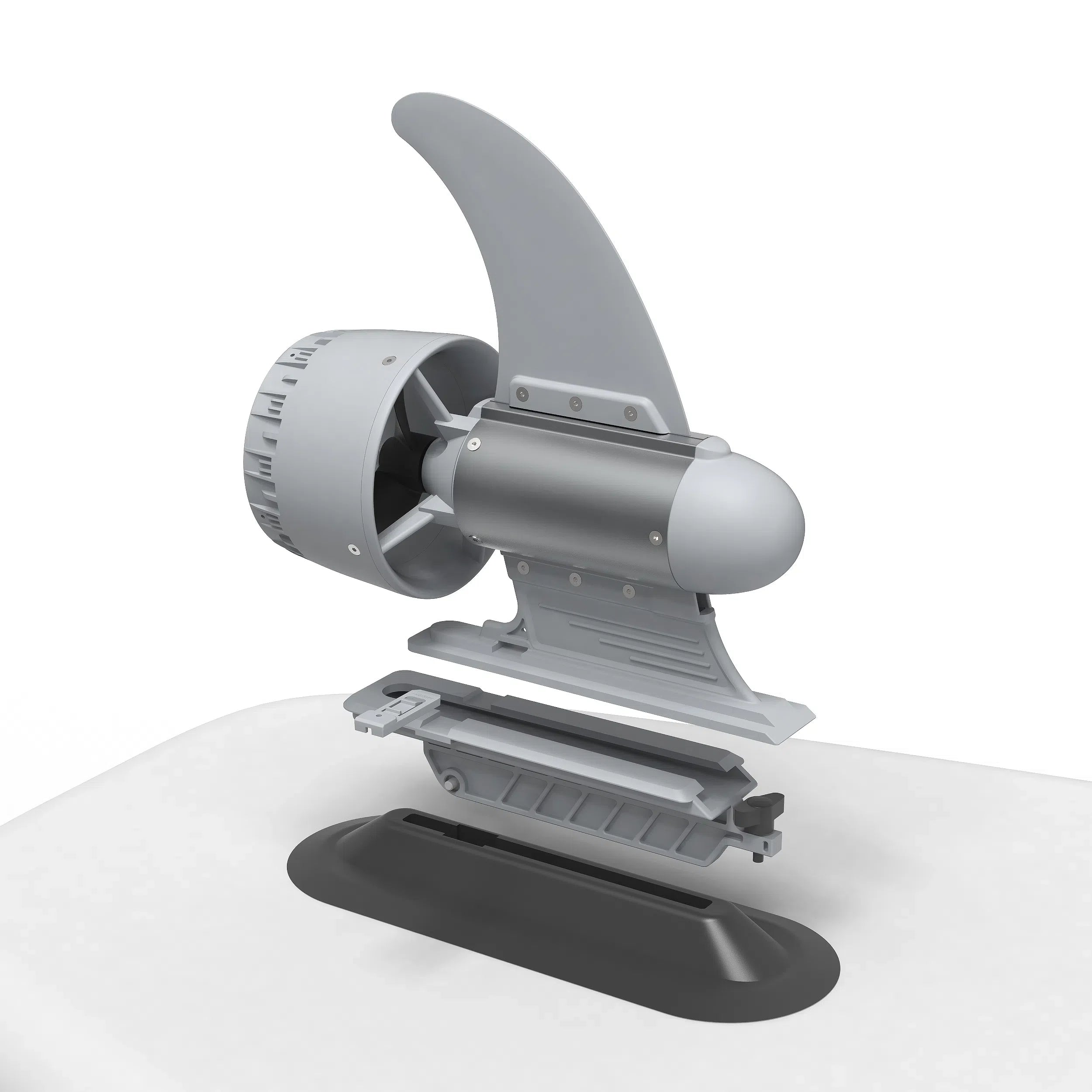 Y02 Elektrische Finne | 500 W Motor | Max. Schub 10 kg/22 lbs | Max. Ausdauer 180 Minuten (36 Ah) | Max. Ganggeschwindigkeit 8 km/h, Fernbedienung einstellbar
