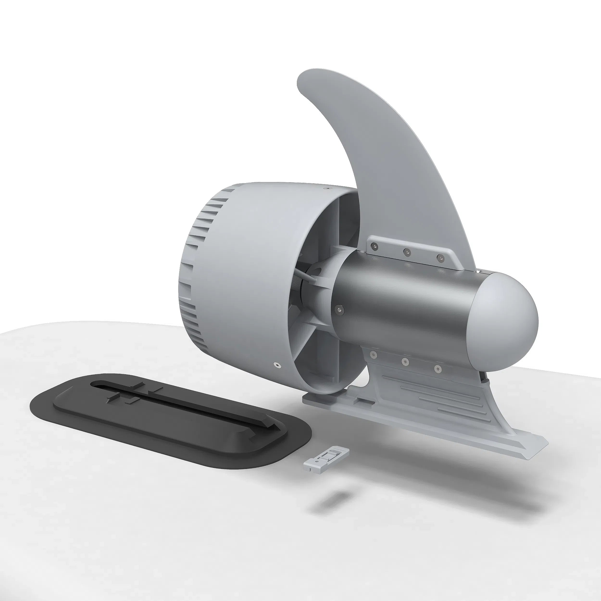 Y01 Elektrische Finne | 600 W Motor | Max. Schub 13 kg/28,6 lbs | Max. Ausdauer 120 Minuten (36 Ah) | Max. Ganggeschwindigkeit 8 km/h, Fernbedienung einstellbar 